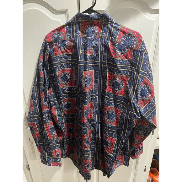 Daniel Cremieux XL Shirt Made in Hong Kong Paisley Bandana Fine Cotton - Picture 8 of 9